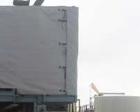 CRG Boiler Systems designs custom canvas windwalls.